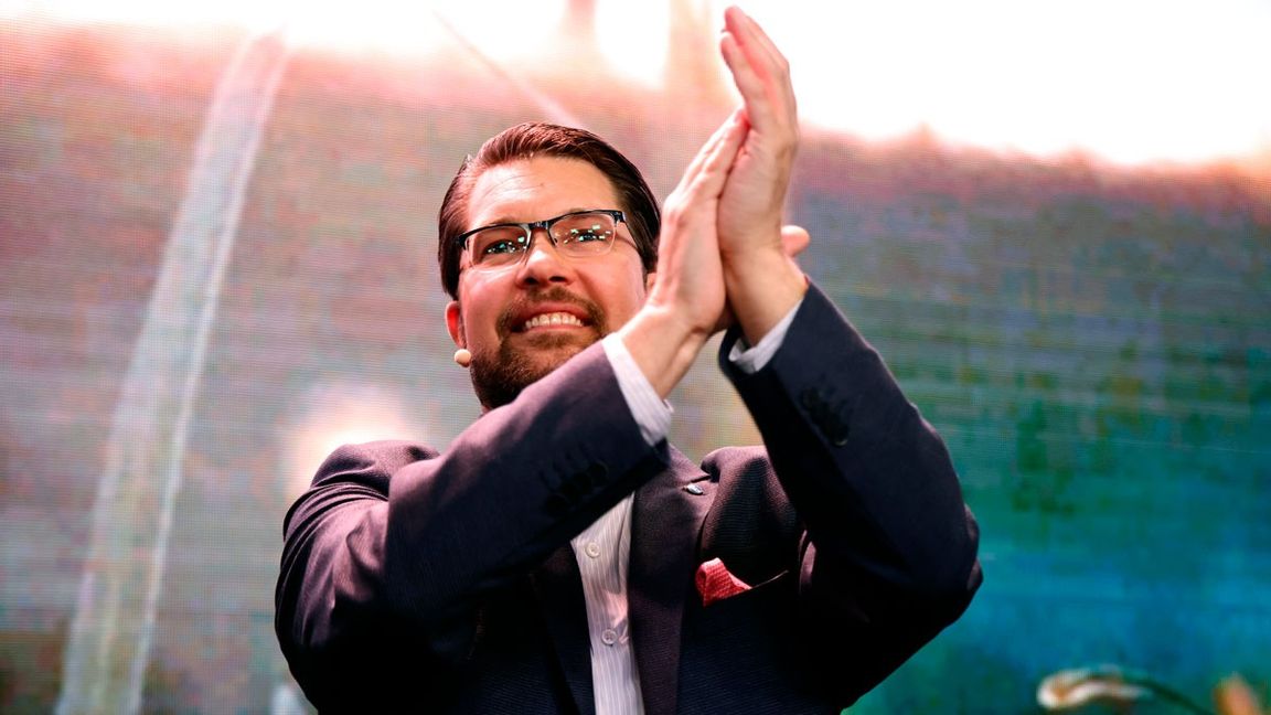 Sverigedemokraternas ordförande Jimmie Åkesson är valets stora vinnare. Foto: Stefan Jerrevång/TT