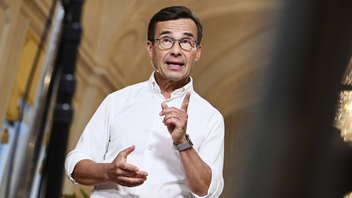 Ulf Kristersson under sitt Almedalstal i veckan som gick.Foto: Stina Stjernkvist/TT