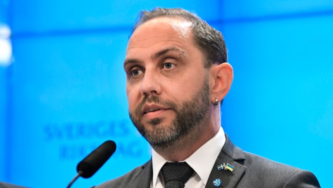 Michael Rubbestad (SD). Foto: Lars Schröder/TT.