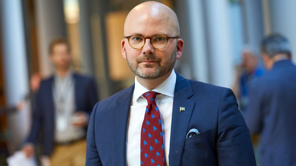 Sverigedemokraternas Charlie Weimers i Europaparlamentet. Foto: Fredrik Persson / TT