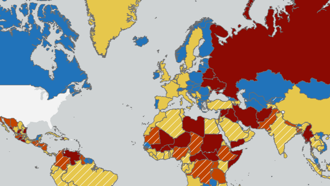 Foto: US State Department (Travel Advisory Map)