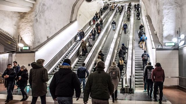 Rulltrapporna vid City-banan. Foto: Tomas Oneborg/SvD/TT.