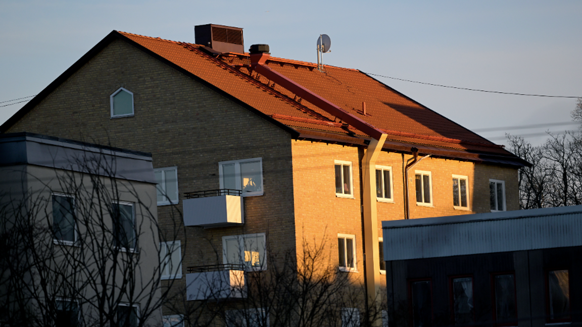 Bostadshus i kvällssolljus i Solna. Foto: Janerik Henriksson/ TT 