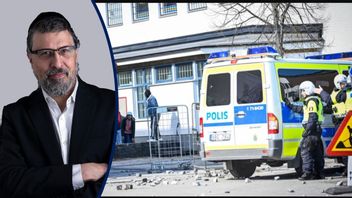 Från de i skrivande stund pågående upploppen i Rinkeby. Foto: Henrik Montgomery/TT