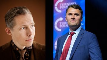 Henrik Jönsson träffade Charlie Kirk på CPAC i USA. Foto: Jens Nordström/Pressbild/Alex Brandon/AP/TT