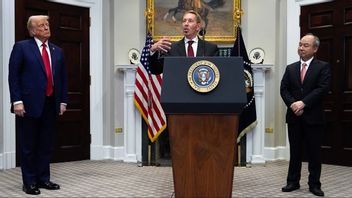 Larry Ellison, ordförande för Oracle, Masayoshi Son, SoftBank Groups vd och Sam Altman, OpenAI:s vd (ej i bild) ska samarbeta med Donald Trump. Foto: AP