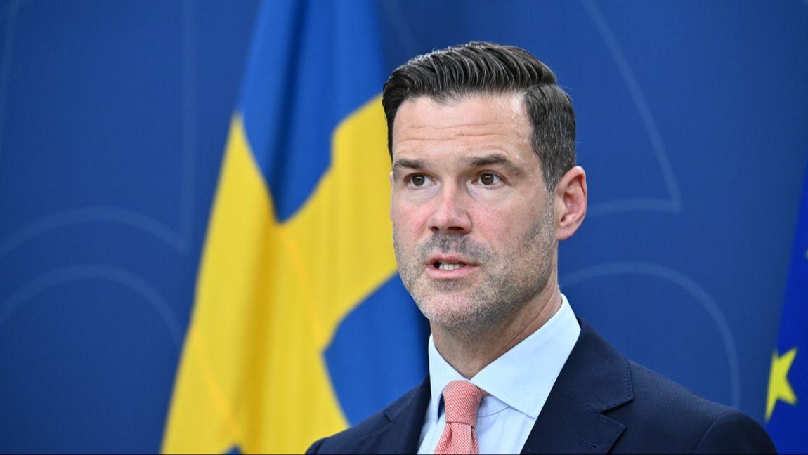 Migrationsminister Johan Forssell (M). Foto: Anders Wiklund/TT