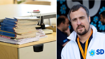 Magnus Olsson (SD) kritiserar Malmö stad för att inte ha polisanmält en lärare efter att hon försökte ”driva ut demoner” ur funktionsnedsatta elever med hjälp av Koranen. Foto: Fredrik Sandberg/Johan Nilsson/TT