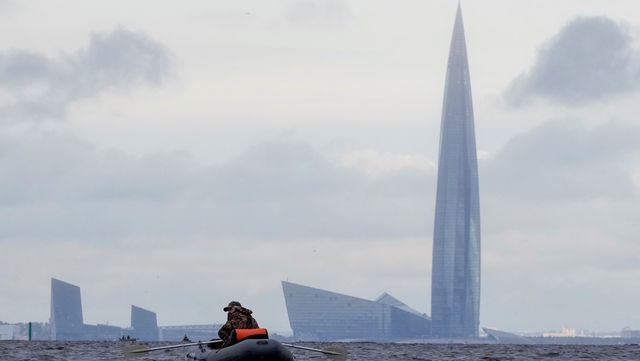 Gazprom, som äger Nordstream, har ett iögonfallande huvudkvarter i S:t Petersburg. Foto: Dmitri Lovetsky/TT