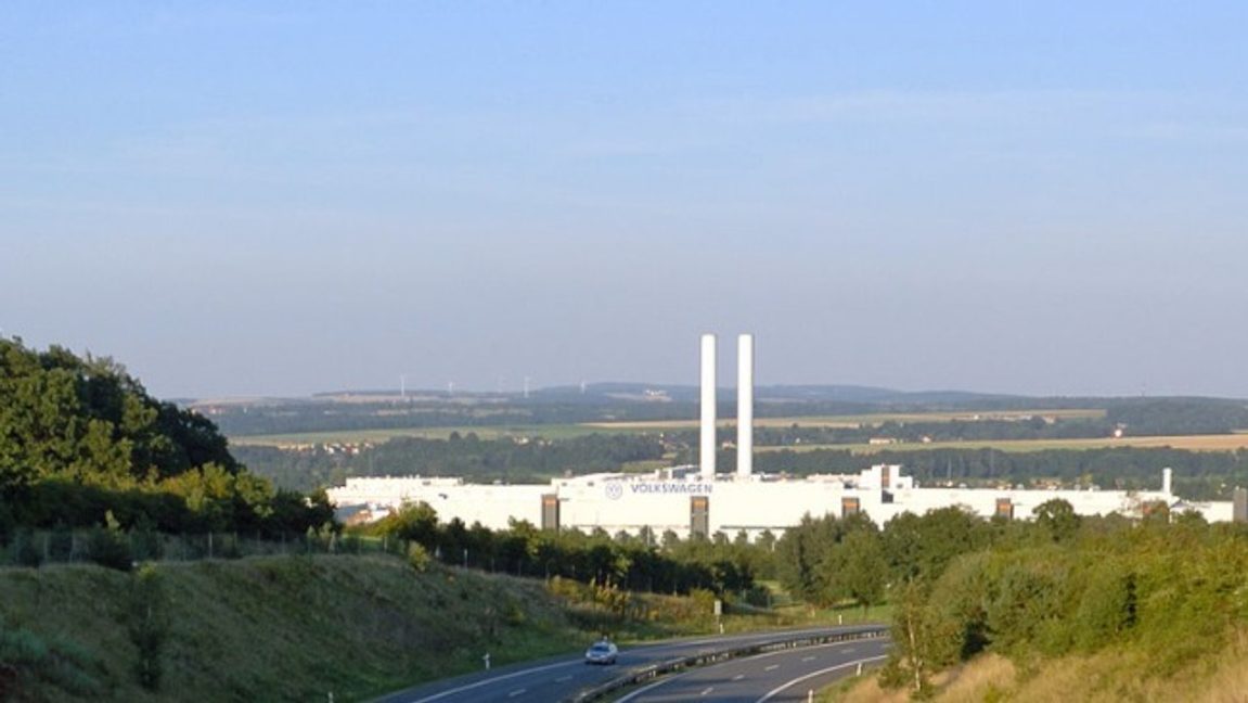 Volkswagens nedläggningshotade fabrik i Zwickau. Bild: André Karwath/CC BY-SA 2.5