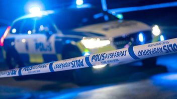 Polisbil avspärrning. Foto:Johan Nilsson/TT