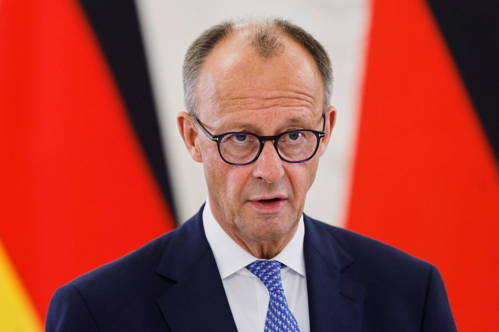 Tysklands förbundskansler Friedrich Merz vill förbjuda återstart av Nord Streams rysk-tyska gasledningar. Arkivbild. Foto: Mindaugas Kulbis/AP/TT