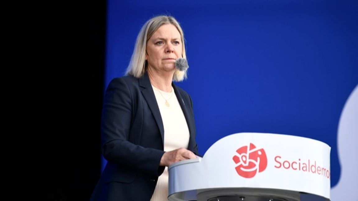 Magdalena Andersson (S). Foto: Oscar Olsson/TT,