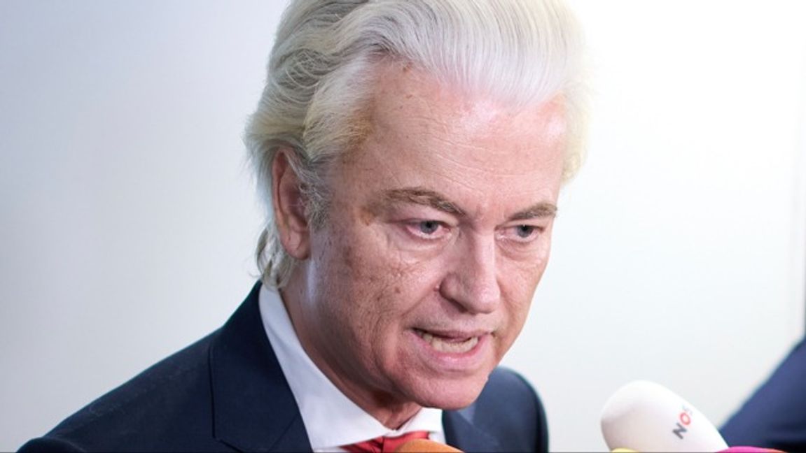 Geert Wilders och PVV sänker regeringen över migrationspolitiken. Foto: AP