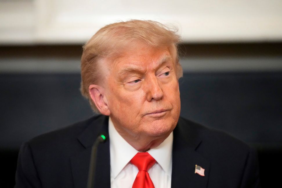 President Trump på en middag i Vita huset på torsdagen. Alex Brandon/AP/TT