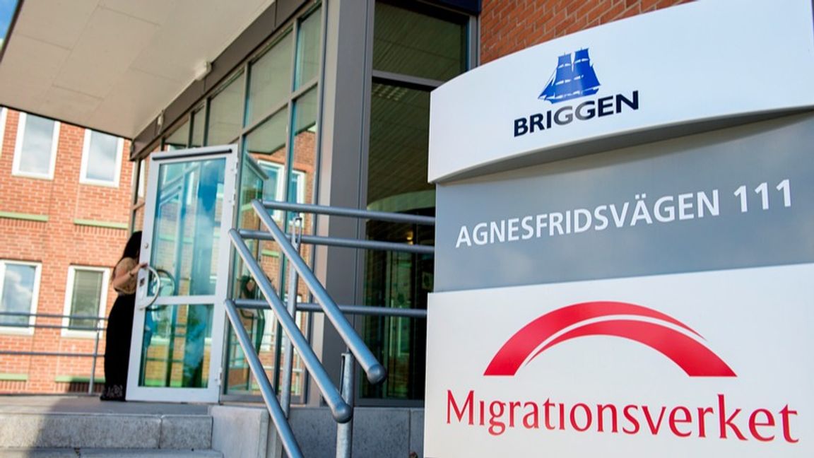 Migrationsverkets kontor. Våren 2025 beviljades färre medborgarskap än tidigare. Foto: Ludvig Thunman/TT