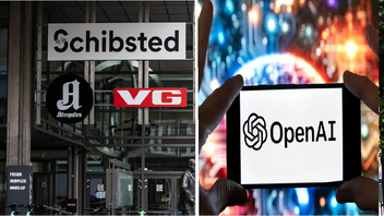 Schibsteds avtal med OpenAI ger mediekoncernen särskild prioritet i AI-modellen. Foto:  TT/Montage
