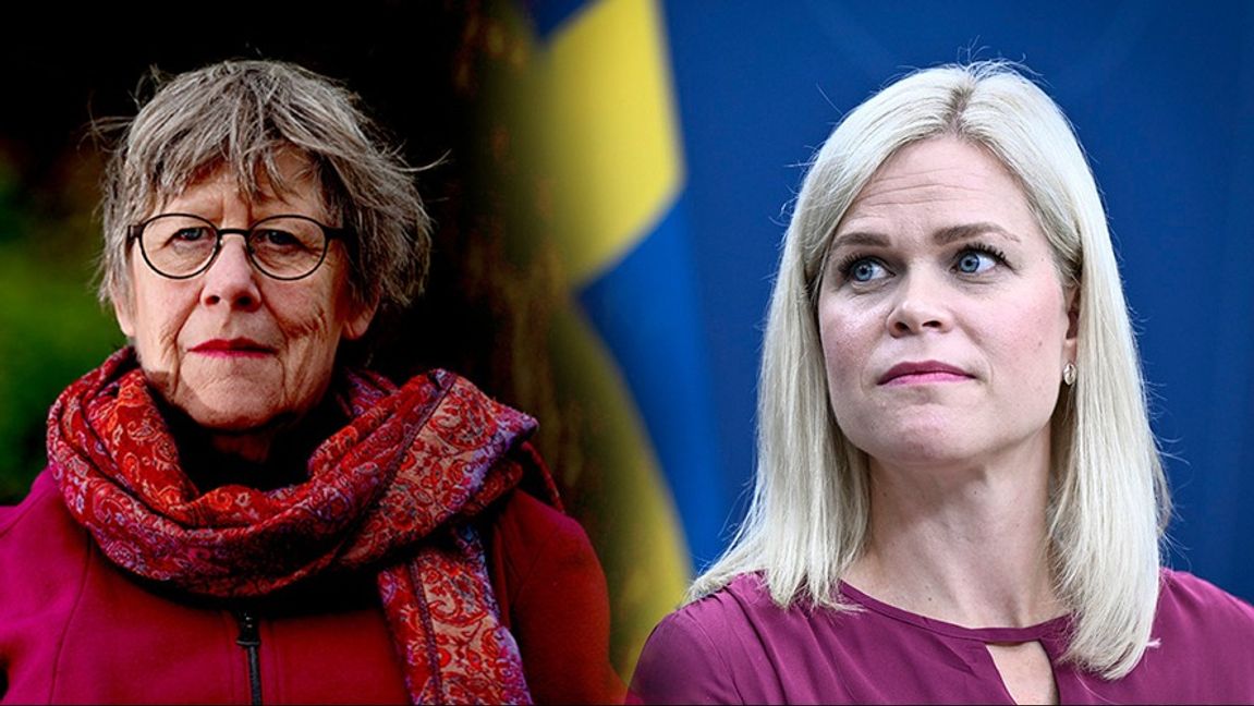 Agnes Wold och jämställdhetsminister Paulina Brandberg (L). Foto: Adam Ihse/Christine Olsson/TT