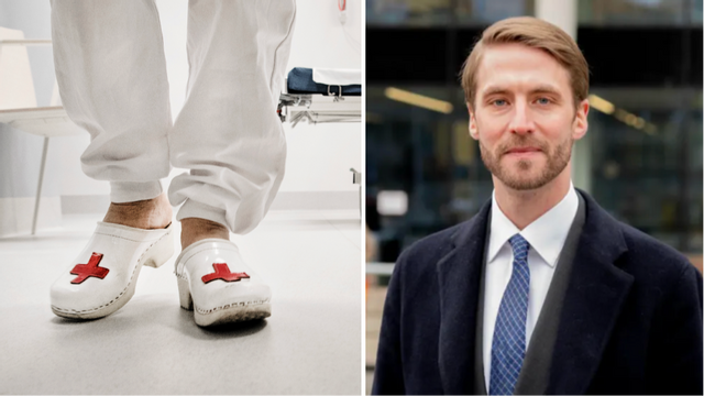 Axel Conradi (M) vill se samarbete med fristående vårdgivare för att korta köerna i Region Stockholm. Foto: Tomas Oneborg/SvD/TT/Moderaterna Stockholm