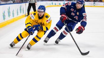 Juniorkronornas Fabian Lysell i förra JVM som spelades i somras. Foto: Jason Franson/AP/TT