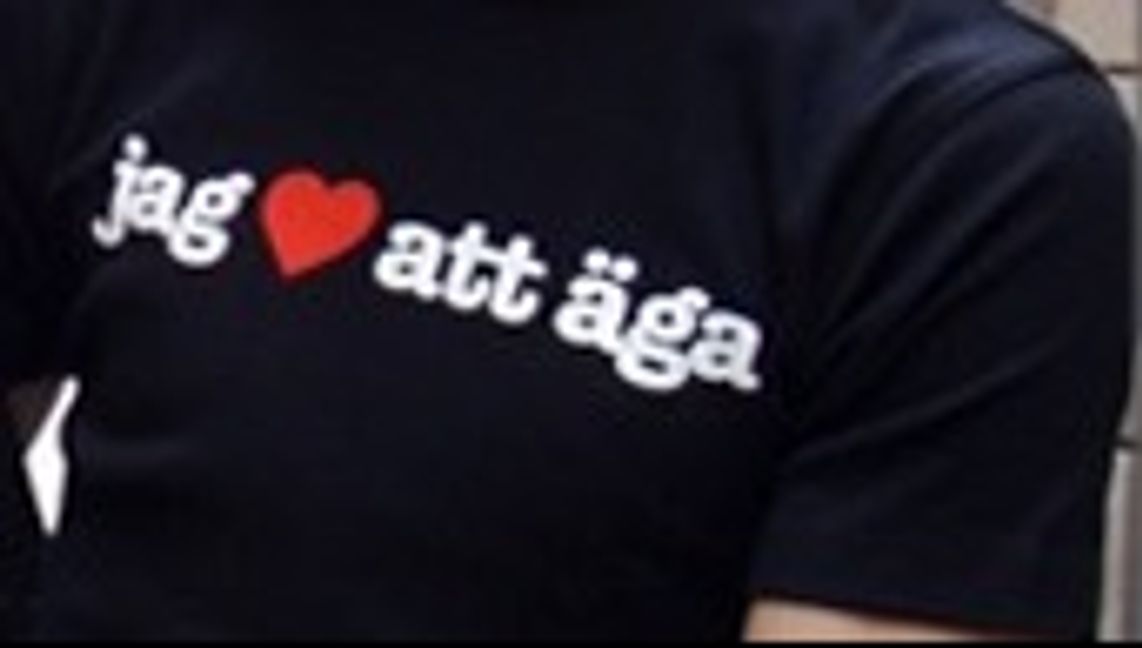 MUF förstod hur viktigt ägande är för ett gott samhälle: Foto: MUF. T-shirt 