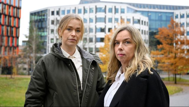 Therese Pelow, blivande stabschef på Utbetalningsmyndigheten som startar vid årsskiftet och Gabriella Bremberg, blivande avdelningschef för Utbetalningsmyndighetens dataanalys och granskning. Foto: JESSICA GOW/TT