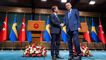 Foto: Henrik Montgomery/TT. Sveriges statsminister Ulf Kristersson tillsammans med Turkiets president Recep Tayyip Erdoğan. 