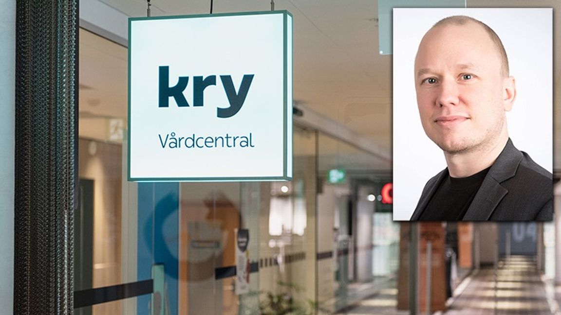 Kry – ett privat vårdföretag. Dagens debattör Tobias E. Hägglund (M). Foto: Gustaf Månsson/SvD/TT / Angelica Klang