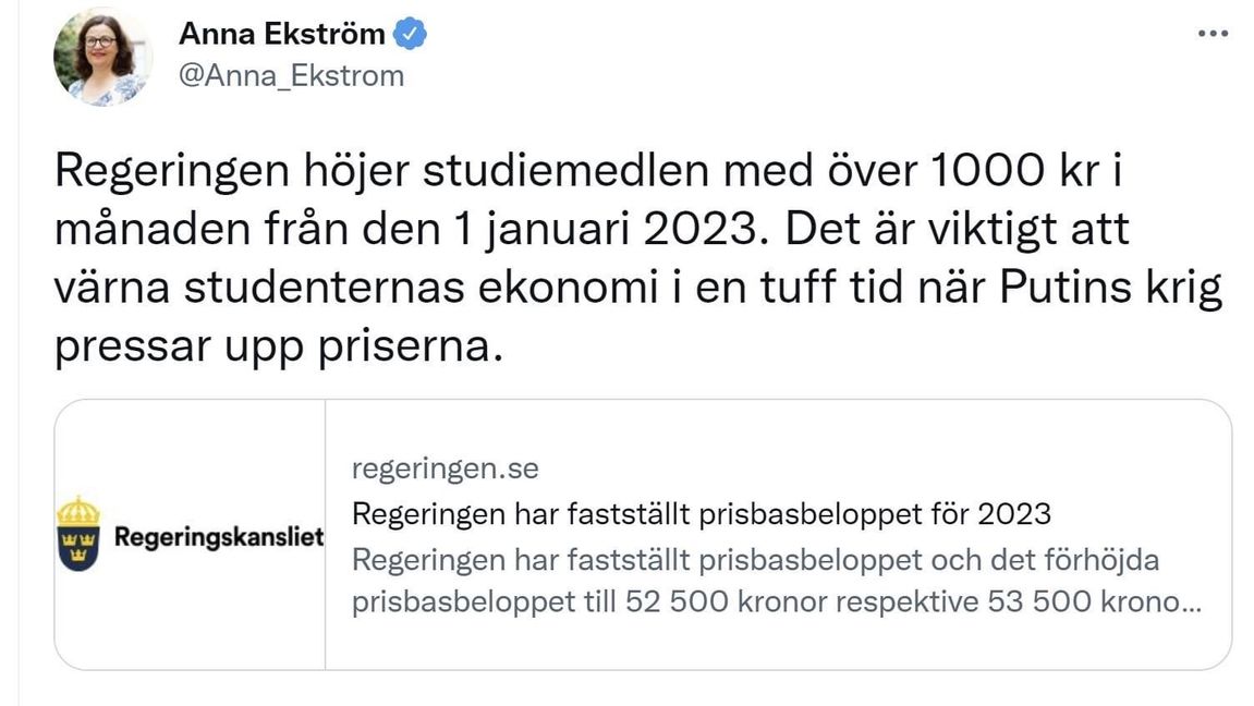 Skolministerns tweet föll inte i god jord utan väckte irritation. Foto: Internet