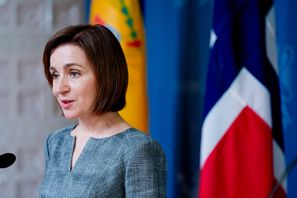 Moldaviens president Maia Sandu på besök i Oslo i våras. Arkivfoto. Terje Bendiksby/NTB/TT