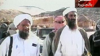 Ayman al-Zawahiri (t.v.) tillsammans med Usama bin Laden på en tv-bild från 2001. (Foto: Al-Jazeera/AP/TT