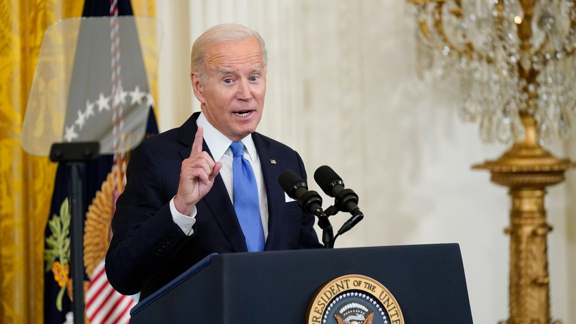 Den amerikanske presidenten Joe Biden i Vita huset. Foto: Susan Walsh/AP/TT