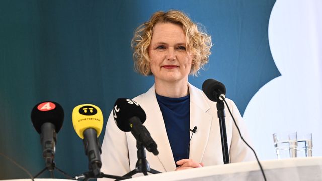 Anna-Karin Hatt (C) presenterades på måndagen som Centerpartiets förslag till ny partiledare. Foto: Claudio Bresciani/TT