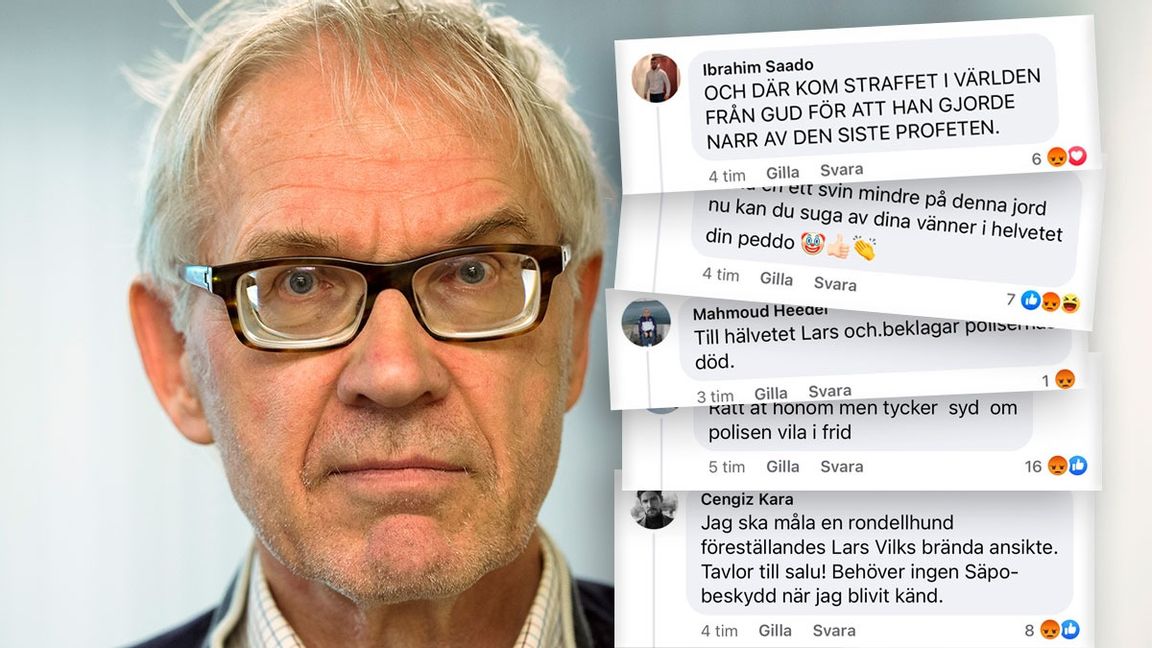 Lars Vilks hånas i sociala medier efter sin död. Foto: Henrik Montgomery/TT/Faksimil Facebook