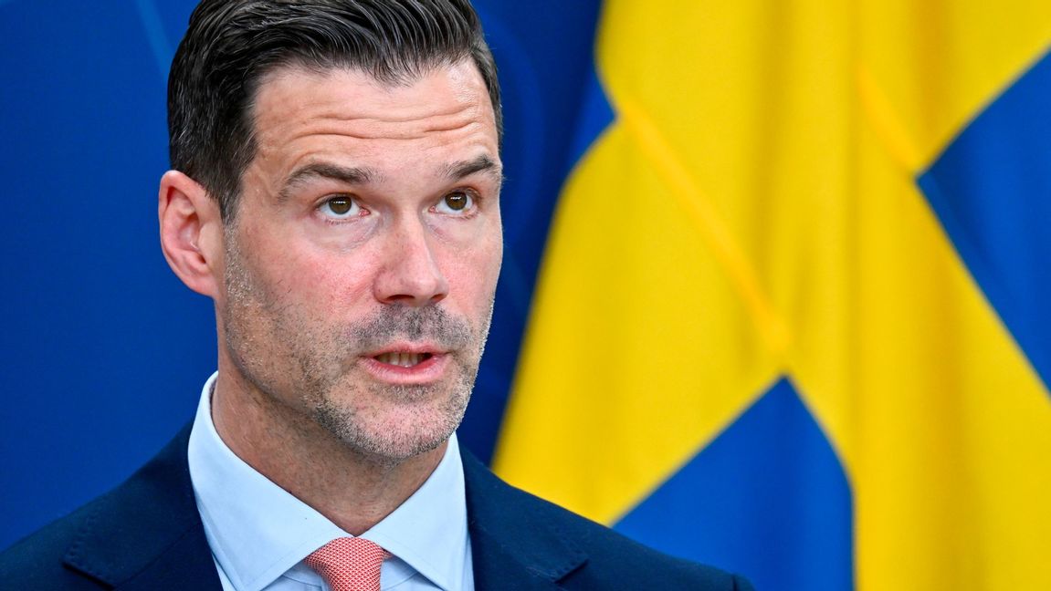 Migrationsminister Johan Forssell (M). Foto: Anders Wiklund/TT