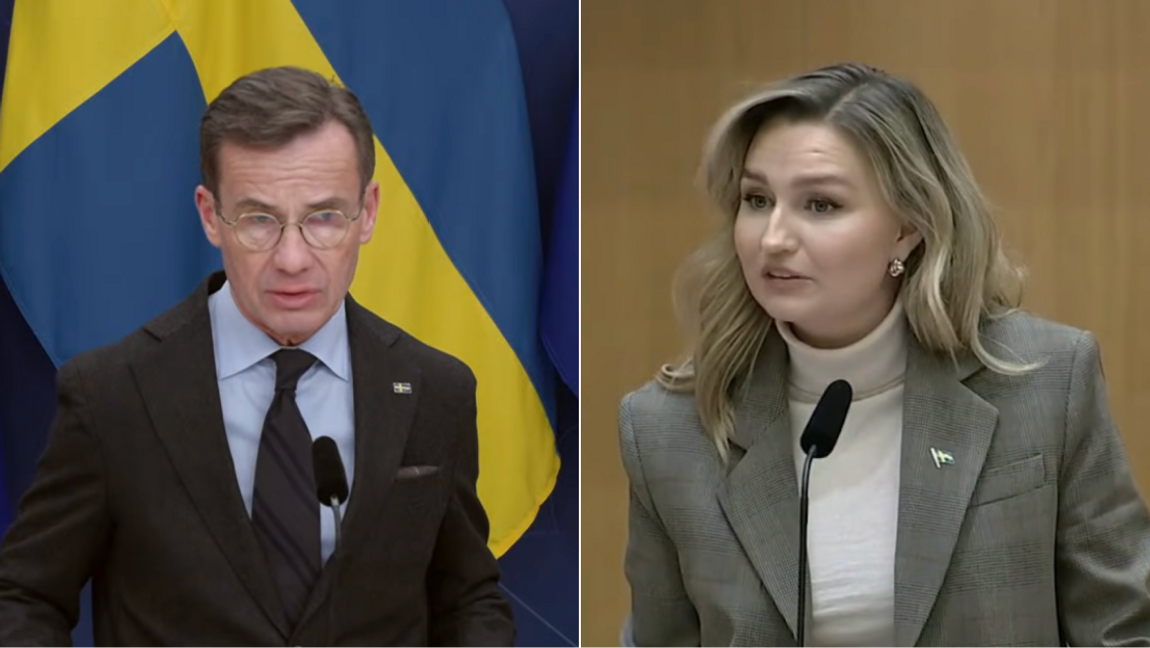 Statsminister Ulf Kristersson (M) och näringsminister Ebba Busch (KD). Foto: YouTube