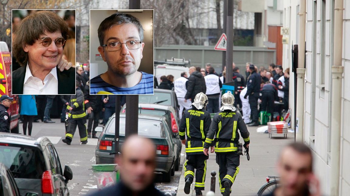 Tecknaren Cabu och chefredaktören Charb var två av de tolv människor som mördades av islamister på satirtidningen Charlie Hebdo den 7 januari 2015. Foto: Michel Euler/Francois Mori/Remy de la Mauviniere/AP