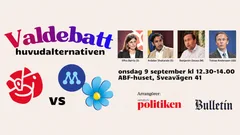 S, M och SD möts i Bulletins valdebatt