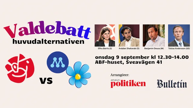 S, M och SD möts i Bulletins valdebatt