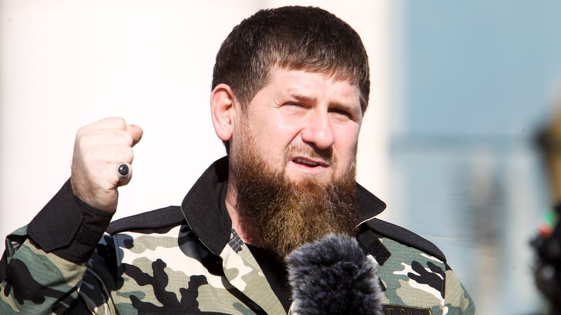 Ramzan Kadyrov i Grozny i Ryssland. Foto: AP/TT