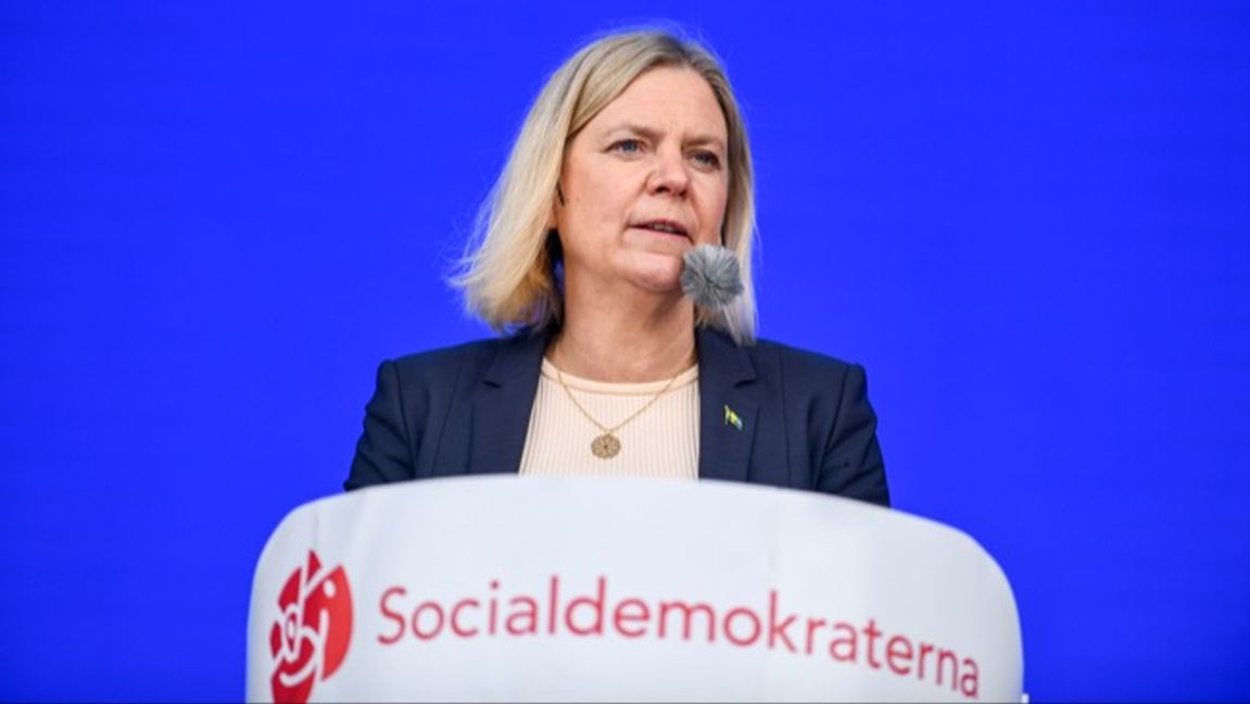  I DN/Ipsos mätning från juni tror 54 procent att S leder nästa regering. Foto: Oscar Olsson/TT. 