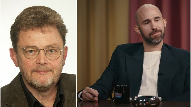 ”Räddhågsen, ganska ämlig och feg”. Så beskriver Birger Schlaug (MP) Emil Persson. Foto: Riksdagen/Faksimil, Fördomsshowen/SVT Play