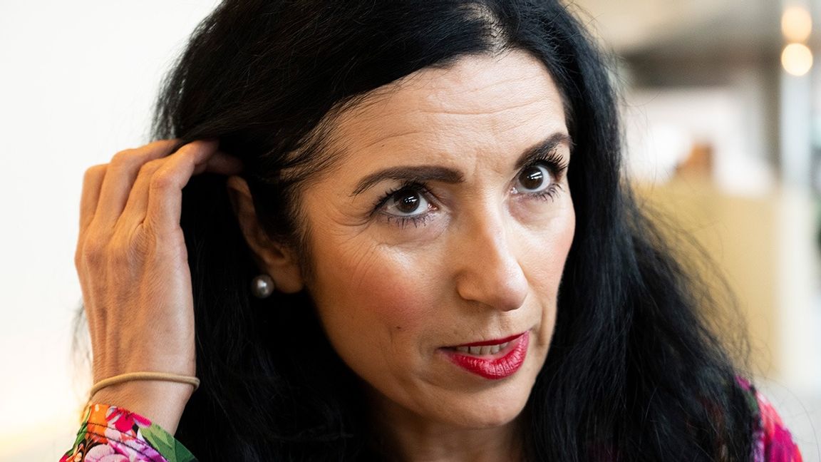 Amineh Kakabaveh i riksdagen. Henrik Montgomery/TT