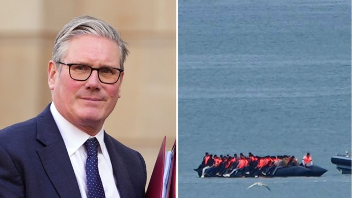 Migrationshuvudvärk för Storbritanniens premiärminister Keir Starmer. Foto: AP