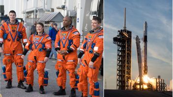 Besättningen som är tänkt att åka runt månen i år. Foto: Aubrey Gemignani/Nasa