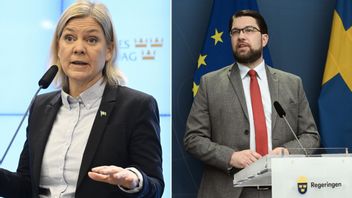 Magdalena Andersson (S) och Jimmie Åkesson (SD) Foto: Jessica Gow/TT Fredrik Sandbergg/TT