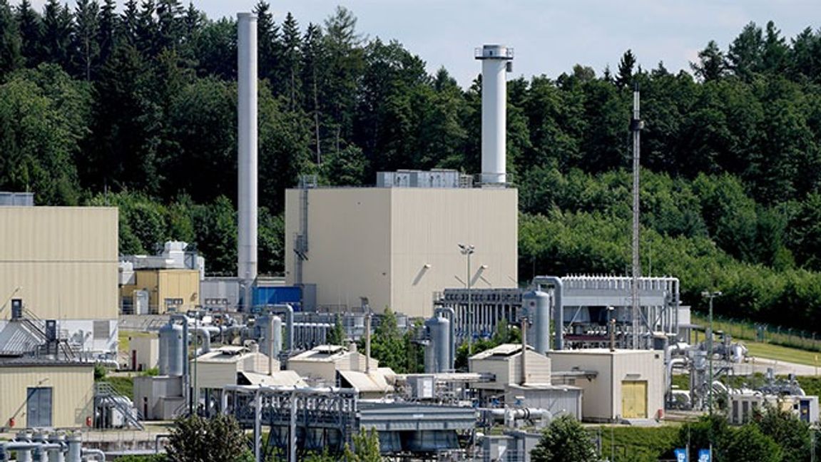 Gaslager i Unterreit nära München. Bild: AP Photo/Matthias Schrader