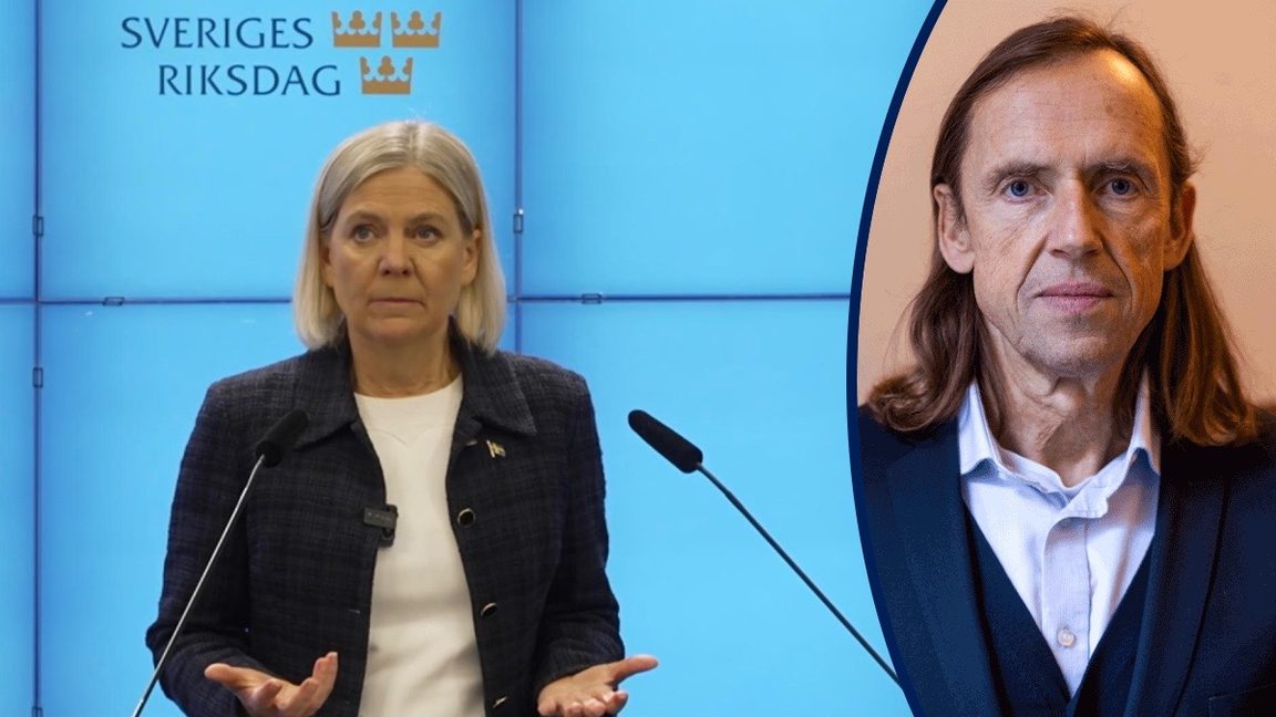 Magdalena Andersson (S) efter fredagens möte med riksdagens talman Richard Norlén. Foto: Skärmbild från SVT