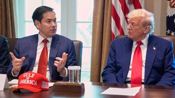 Utrikesminister Marco Rubio ska ha lett samtalen om vapenvila. Arkivbild. Foto: Evan Vucci/AP/TT