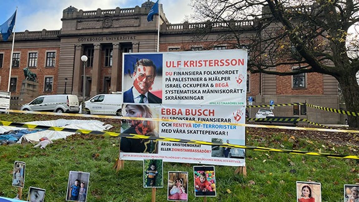 Bild från det tidigare tältlägret vid Göteborgs Universitet. Bild: Caroline Thelning